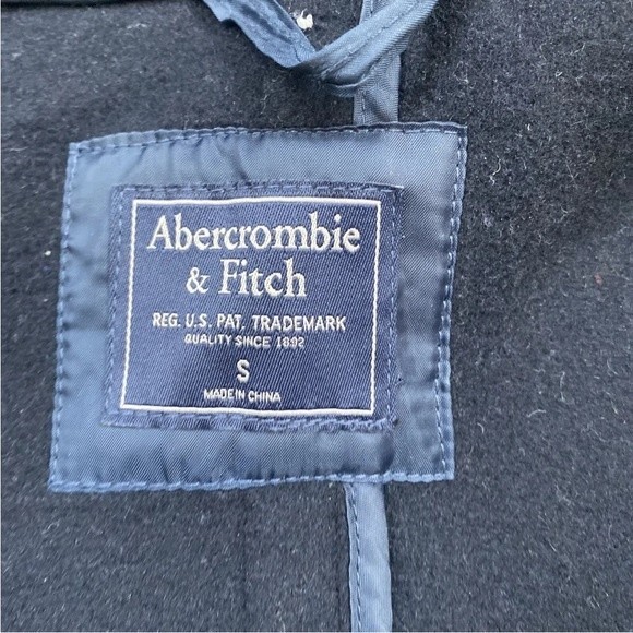 Abercrombie Fitch Wool Blend Pea Coat Women's Winter Zip Hoodie Pockets … - Picture 9 of 12